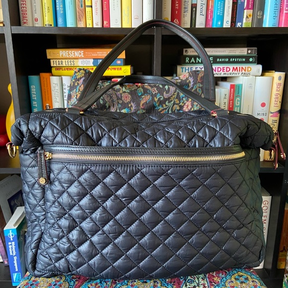 🌸SOLD🌸 MZ Wallace Crosby Traveler in Black Oxford with GHW - Super Rare! - Picture 3 of 12
